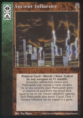 Ancient Influence VTES Camarilla Edition Singes Ancient Influence VTES Camarilla Edition Singes