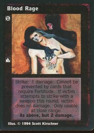 Blood Rage VTES Jyhad Singles Blood Rage VTES Jyhad Singles