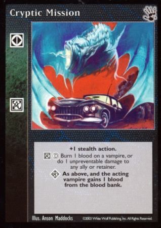 Cryptic Mission VTES Black Hand Singles Cryptic Mission VTES Black Hand Singles