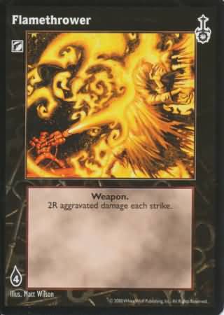 Flamethrower VTES Sabbat War Flamethrower VTES Sabbat War