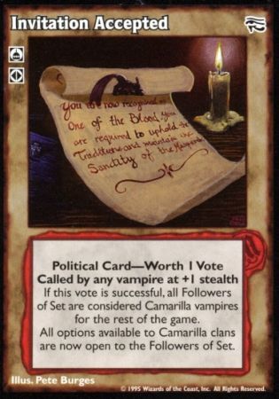 Invitation Accepted VTES Ancient Hearts Singles Invitation Accepted VTES Ancient Hearts Singles