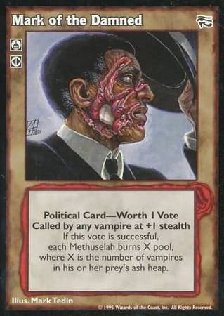 Mark of the Damned VTES Ancient Hearts Singles Mark of the Damned VTES Ancient Hearts Singles