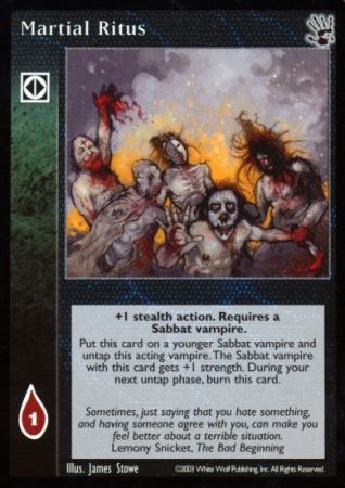 Martial Ritus VTES Black Hand Singles Martial Ritus VTES Black Hand Singles