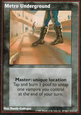 Metro Underground VTES Base Set Metro Underground VTES Base Set