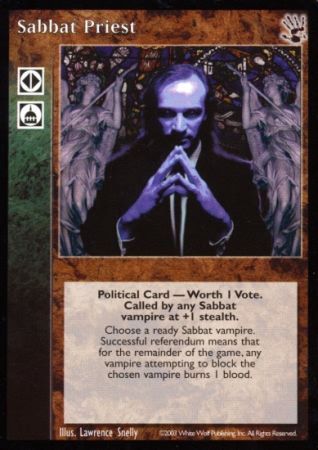 Sabbat Priest VTES Black Hand Singles Sabbat Priest VTES Black Hand Singles