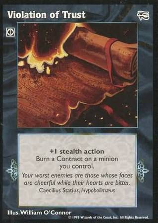 Violation of Trust VTES Ancient Hearts Singles Violation of Trust VTES Ancient Hearts Singles