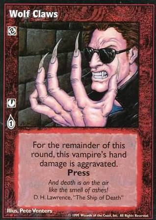 Wolf Claws VTES Base Set Wolf Claws VTES Base Set