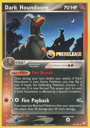 Dark Houndoom 37 109 Pre Release Promo Pokemon Pre Release Promos Dark Houndoom 37 109 Pre Release Promo Pokemon Pre Release Promos