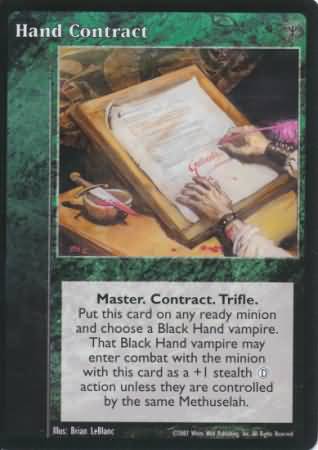 Hand Contract VTES Sword of Caine Hand Contract VTES Sword of Caine