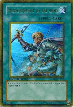 Yu-Gi-Oh Reinforcement Of The Army PGLD-EN058 Gold Rare 1st Edition Near Mint