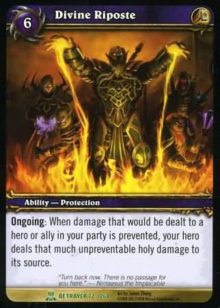 Divine Riposte 72 264 Uncommon WoW Servants of the Betrayer Divine Riposte 72 264 Uncommon WoW Servants of the Betrayer