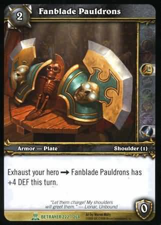 Fanblade Pauldrons 222 264 Uncommon WoW Servants of the Betrayer Fanblade Pauldrons 222 264 Uncommon WoW Servants of the Betrayer
