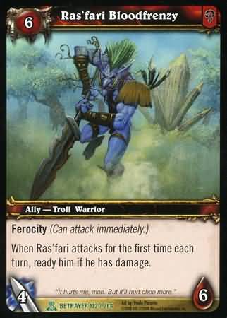 Ras fari Bloodfrenzy 172 264 Uncommon WoW Servants of the Betrayer Ras fari Bloodfrenzy 172 264 Uncommon WoW Servants of the Betrayer