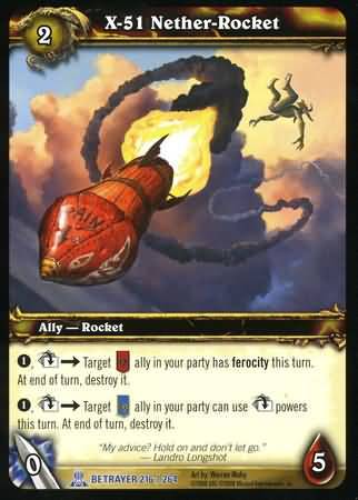 X 51 Nether Rocket 216 264 Epic Rare WoW Servants of the Betrayer X 51 Nether Rocket 216 264 Epic Rare WoW Servants of the Betrayer