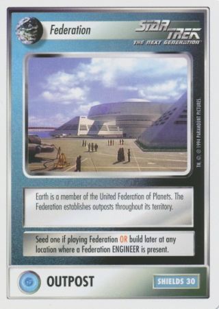 Federation Outpost Star Trek 1st Edition Premier Singles WB Nov 1994 Federation Outpost Star Trek 1st Edition Premier Singles WB Nov 1994