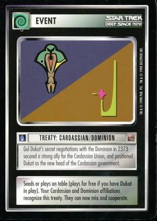 Treaty Cardassian Dominion Star Trek The Dominion Singles Treaty Cardassian Dominion Star Trek The Dominion Singles