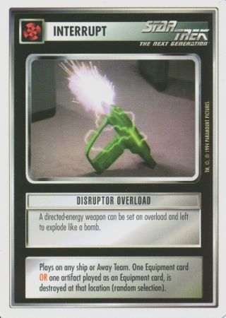 Disruptor Overload Star Trek 1st Edition Premier Singles WB Nov 1994 Disruptor Overload Star Trek 1st Edition Premier Singles WB Nov 1994