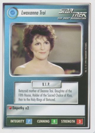 Lwaxanna Troi Star Trek 1st Edition Premier Singles WB Nov 1994 Lwaxanna Troi Star Trek 1st Edition Premier Singles WB Nov 1994