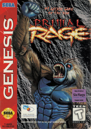 Primal Rage Sega Genesis Primal Rage Sega Genesis