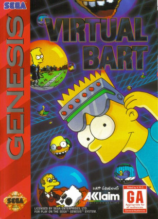 Simpsons Virtual Bart Sega Genesis Sega Genesis Simpsons Virtual Bart Sega Genesis Sega Genesis