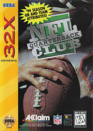 NFL Quarterback Club Sega 32x NFL Quarterback Club Sega 32x