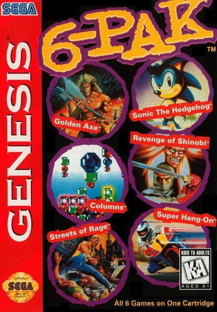 6 Pak Sega Genesis Sega Genesis 6 Pak Sega Genesis Sega Genesis