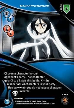 Evil Presence C63 Common Bleach Bankai Singles Evil Presence C63 Common Bleach Bankai Singles