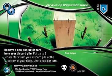 Grave of Remembrance U143 Uncommon Bleach Bankai Singles Grave of Remembrance U143 Uncommon Bleach Bankai Singles