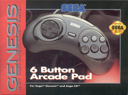 Sega Genesis 6 Button Arcade Pad Video Game Accessories Sega Genesis 6 Button Arcade Pad Video Game Accessories