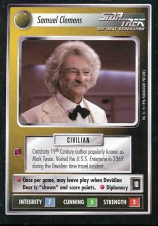 Samuel Clemens Star Trek Q Continuum Singles Samuel Clemens Star Trek Q Continuum Singles