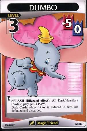 Dumbo Level 3 26 91 Uncommon Kingdom Hearts Base Set Singles Dumbo Level 3 26 91 Uncommon Kingdom Hearts Base Set Singles