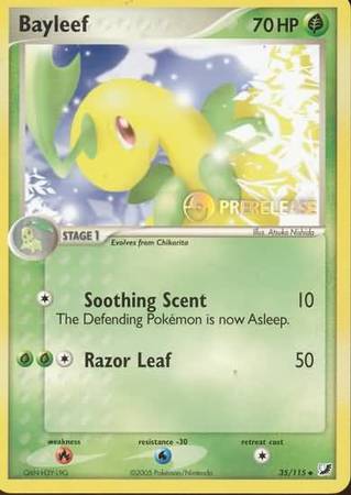 Bayleef 35 115 Pre Release Promo Bayleef 35 115 Pre Release Promo