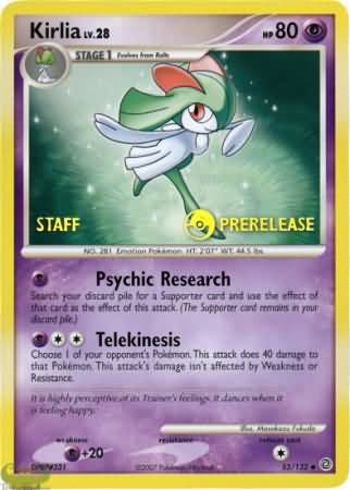Kirlia 53 132 Staff Pre Release Promo Pokemon Pre Release Promos Kirlia 53 132 Staff Pre Release Promo Pokemon Pre Release Promos
