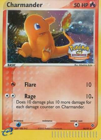 Charmander 98 97 2004 City Championships Holo Rare Pokemon Championship League Organized Play Promos Charmander 98 97 2004 City Championships Holo Rare Pokemon Championship League Organized Play Promos