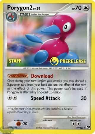 Porygon2 49 106 Staff Pre Release Promo Pokemon Pre Release Promos Porygon2 49 106 Staff Pre Release Promo Pokemon Pre Release Promos