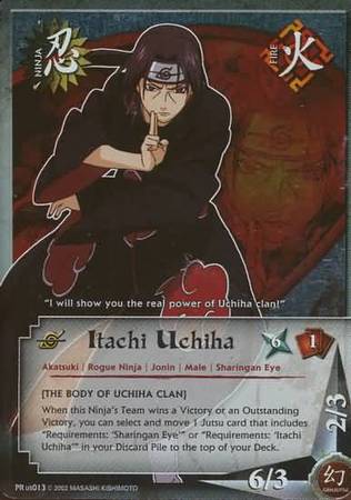 Naruto Cards TCG CCG Kakashi & Itachi Uchiha PR 063 SUPER RARE COMBINED SHIPPING