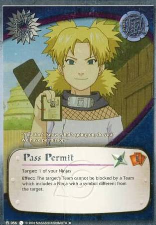 Pass Permit 056 Foil Platinum Lettering Promo Naruto CCG Promos Pass Permit 056 Foil Platinum Lettering Promo Naruto CCG Promos