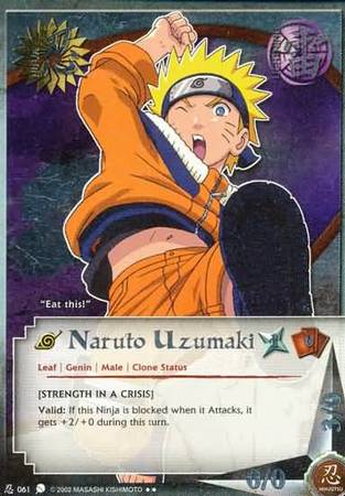 Naruto Uzumaki 061 Foil Platinum Lettering Promo Naruto CCG Promos Naruto Uzumaki 061 Foil Platinum Lettering Promo Naruto CCG Promos
