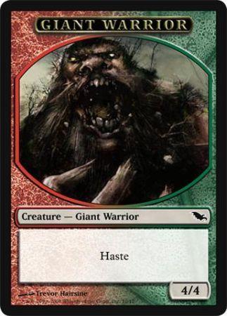 Giant Warrior Token Red Green Shadowmoor Giant Warrior Token Red Green Shadowmoor