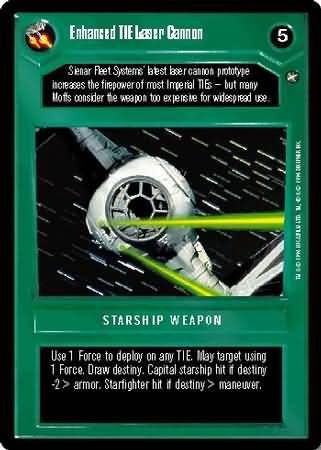 Enhanced TIE Laser Cannon Common2 Dark Side Star Wars A New Hope Limited Singles Enhanced TIE Laser Cannon Common2 Dark Side Star Wars A New Hope Limited Singles