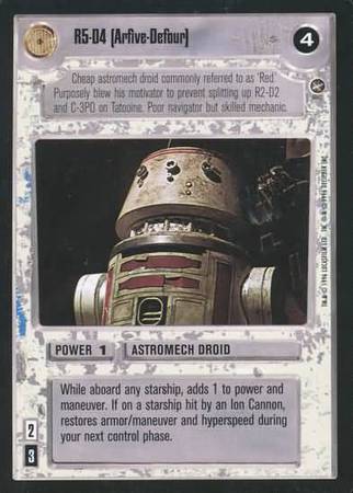 R5 D4 Arfive Defour Common2 Light Side Star Wars A New Hope Limited Singles R5 D4 Arfive Defour Common2 Light Side Star Wars A New Hope Limited Singles