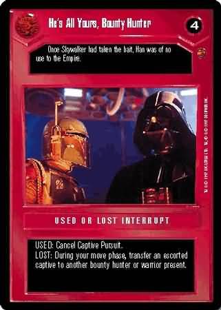 He s All Yours Bounty Hunter Rare Dark Side Star Wars Cloud City Limited Singles He s All Yours Bounty Hunter Rare Dark Side Star Wars Cloud City Limited Singles