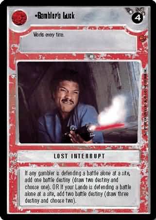 Gambler s Luck Rare Light Side Star Wars Cloud City Limited Singles Gambler s Luck Rare Light Side Star Wars Cloud City Limited Singles