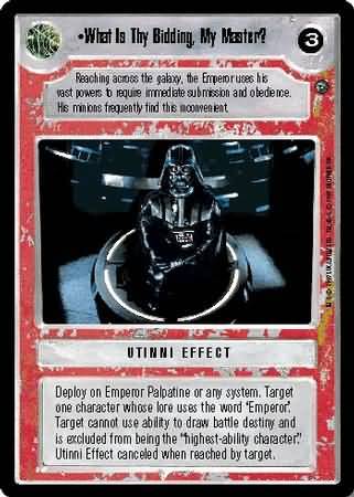 What Is Thy Bidding My Master Rare Light Side BB What Is Thy Bidding My Master Rare Light Side BB