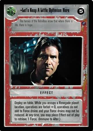 Let s Keep A Little Optimism Here Common Light Side Star Wars Death Star II Limited Singles Let s Keep A Little Optimism Here Common Light Side Star Wars Death Star II Limited Singles