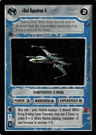Red Squadron 4 Uncommon Light Side Star Wars Death Star II Limited Singles Red Squadron 4 Uncommon Light Side Star Wars Death Star II Limited Singles