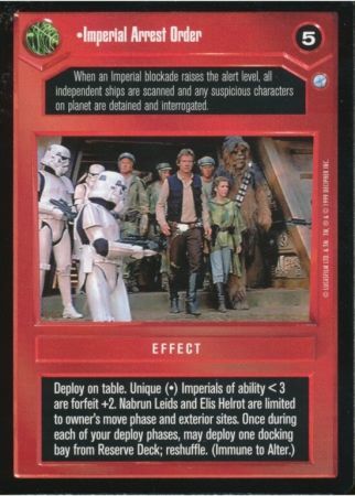 Imperial Arrest Order Uncommon Dark Side Imperial Arrest Order Uncommon Dark Side