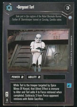 Sergeant Tarl Uncommon Dark Side Star Wars Endor Limited Singles Sergeant Tarl Uncommon Dark Side Star Wars Endor Limited Singles
