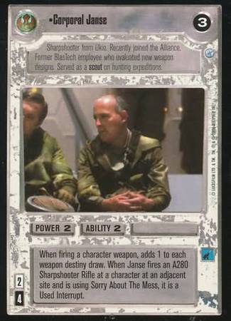 Corporal Janse Uncommon Light Side Star Wars Endor Limited Singles Corporal Janse Uncommon Light Side Star Wars Endor Limited Singles