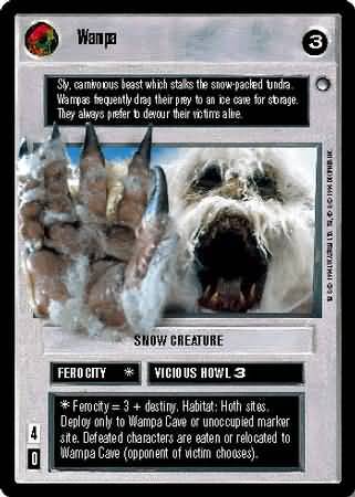 Wampa Rare2 Dark Side BB Star Wars Hoth Limited Singles Wampa Rare2 Dark Side BB Star Wars Hoth Limited Singles